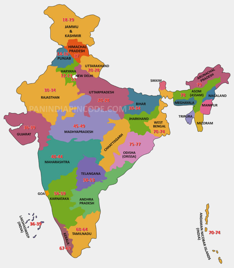 PINCODE MAP OF INDIA